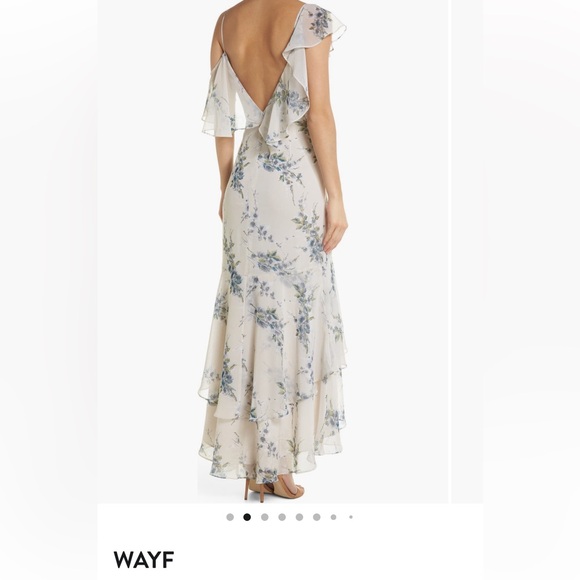 WAYF Elanor Ruffle Maxi Wrap Dress SIZE S - Picture 5 of 5